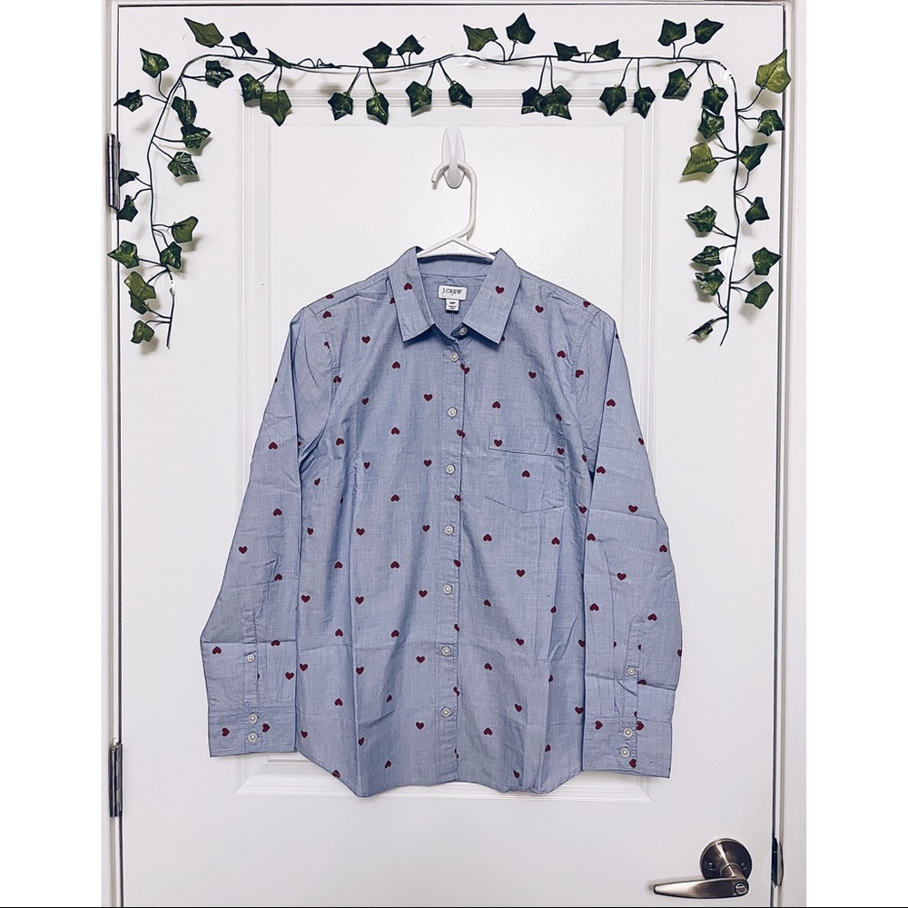 J. Crew Heart Detail Button Down